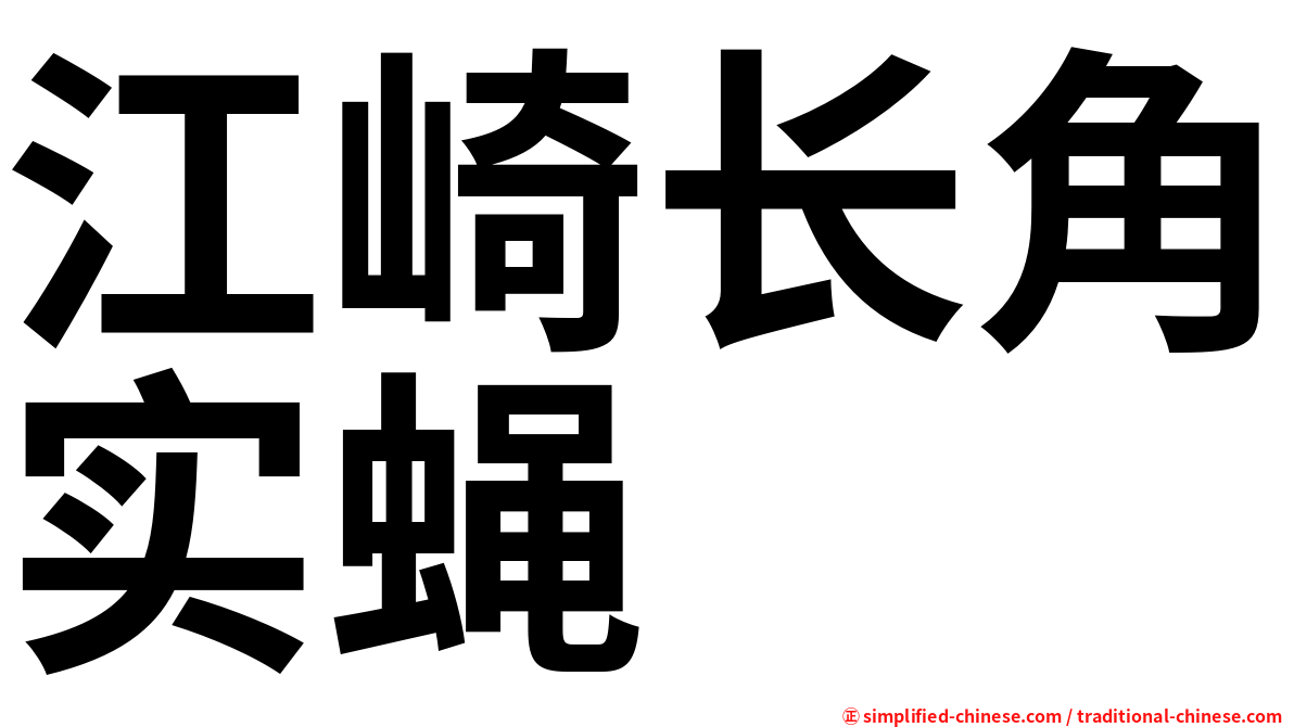 江崎长角实蝇