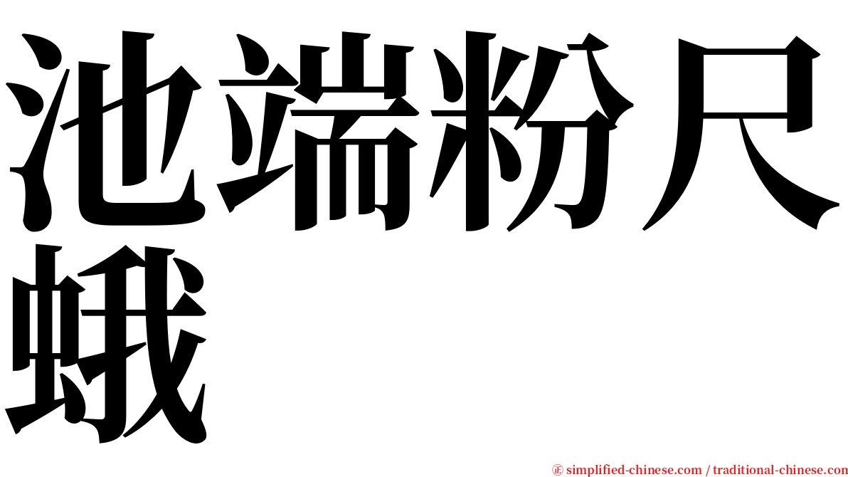 池端粉尺蛾 serif font