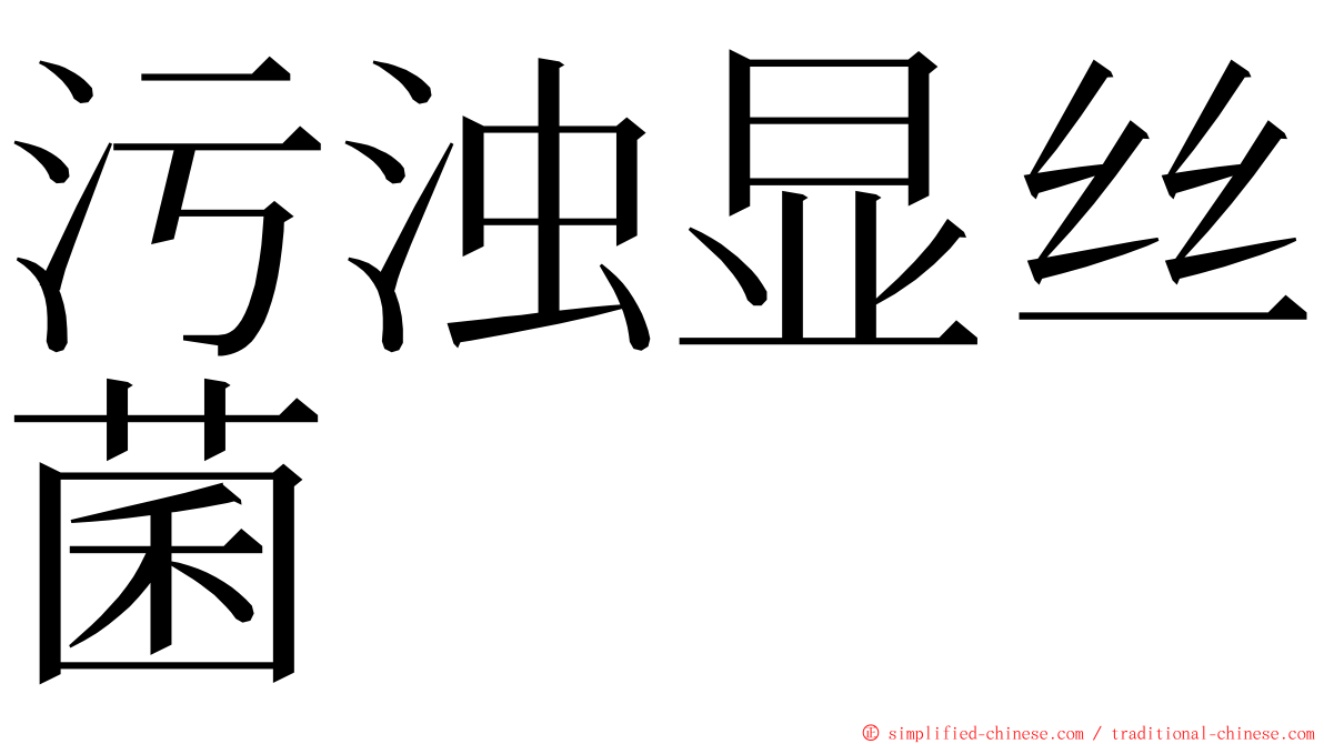 污浊显丝菌 ming font