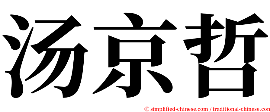 汤京哲 serif font