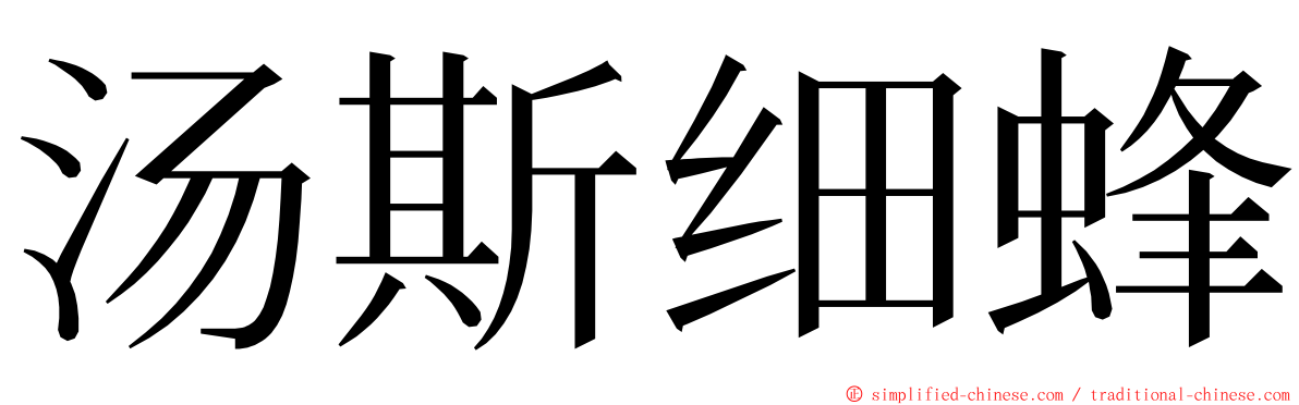 汤斯细蜂 ming font