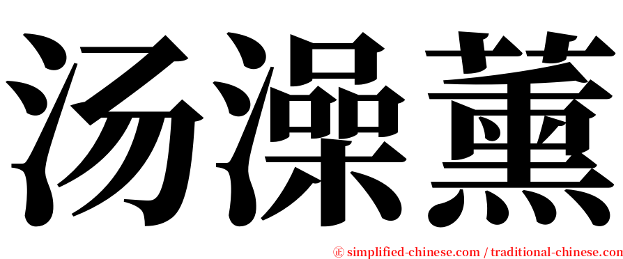 汤澡薰 serif font