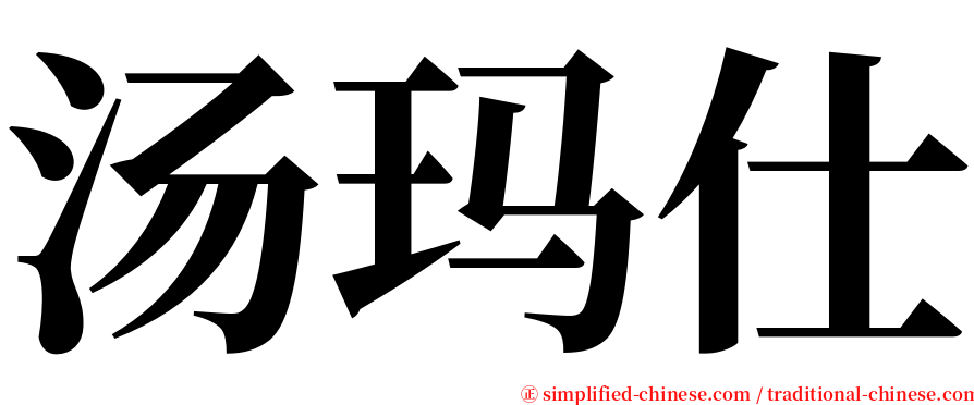 汤玛仕 serif font