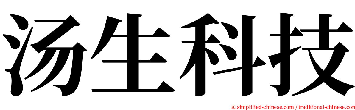 汤生科技 serif font