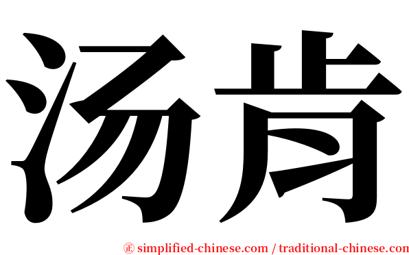 汤肯 serif font