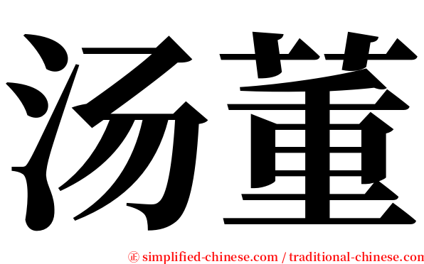 汤董 serif font