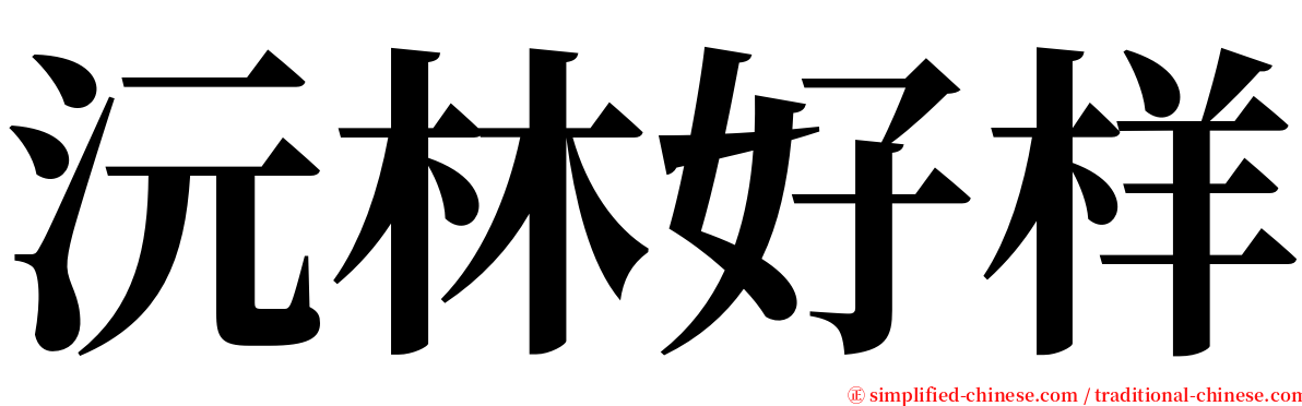 沅林好样 serif font