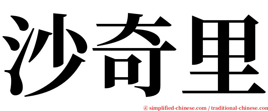 沙奇里 serif font