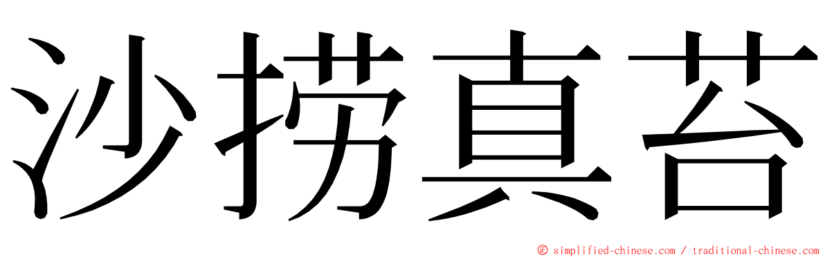 沙捞真苔 ming font