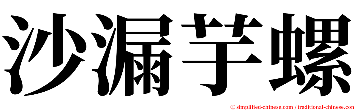 沙漏芋螺 serif font