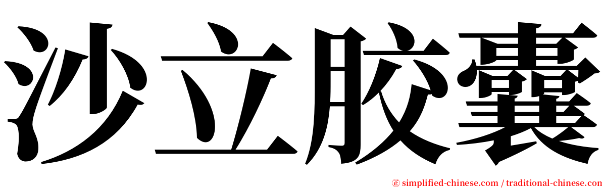 沙立胶囊 serif font