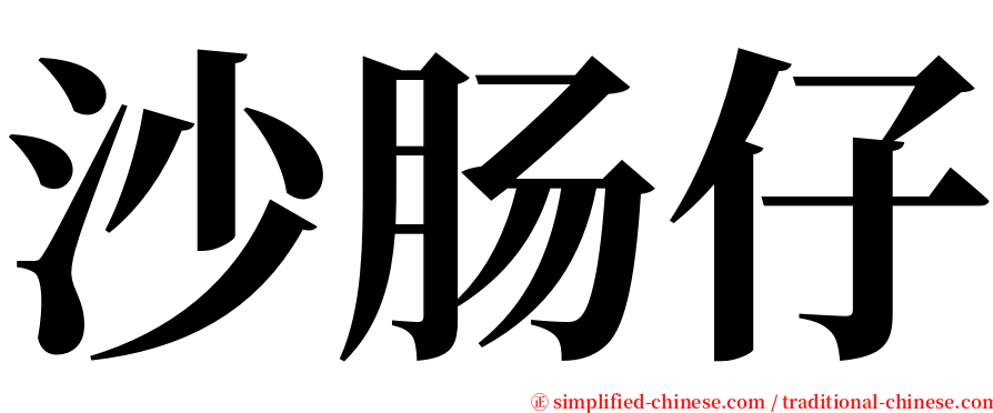 沙肠仔 serif font