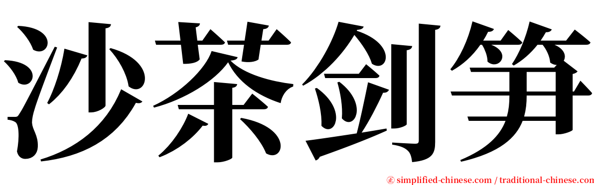 沙茶剑笋 serif font