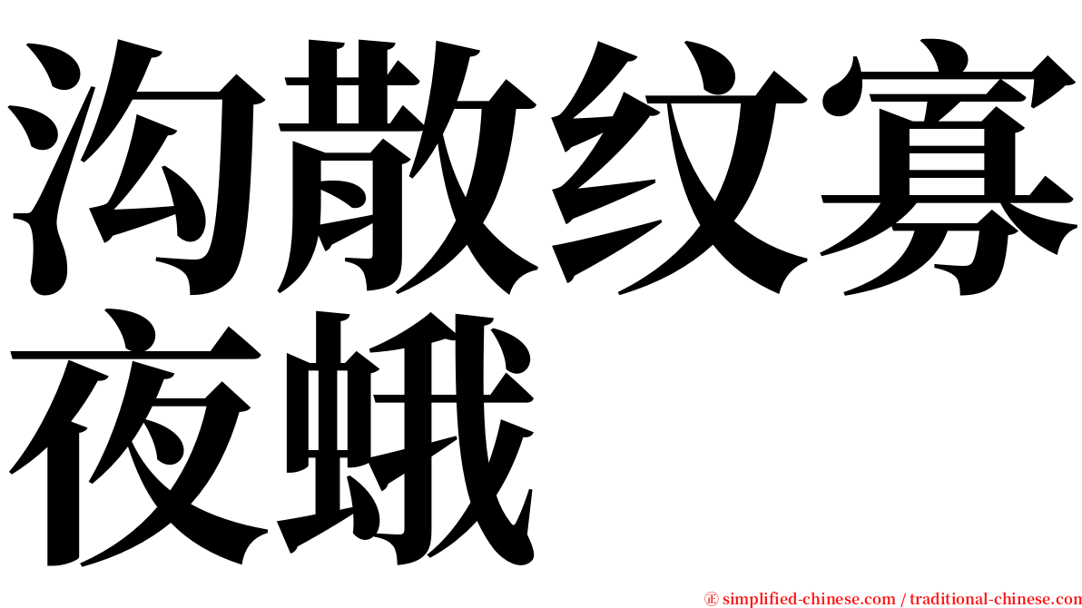 沟散纹寡夜蛾 serif font