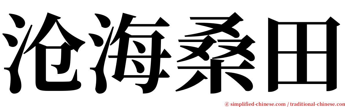 沧海桑田 serif font