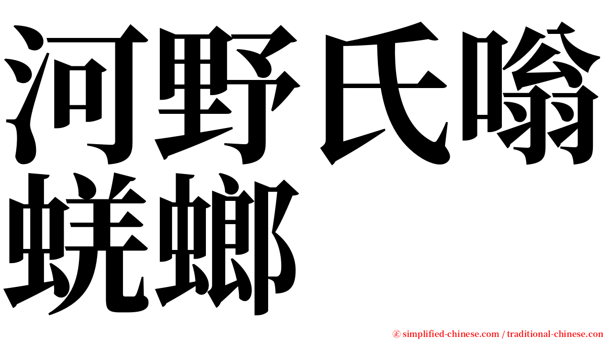 河野氏嗡蜣螂 serif font