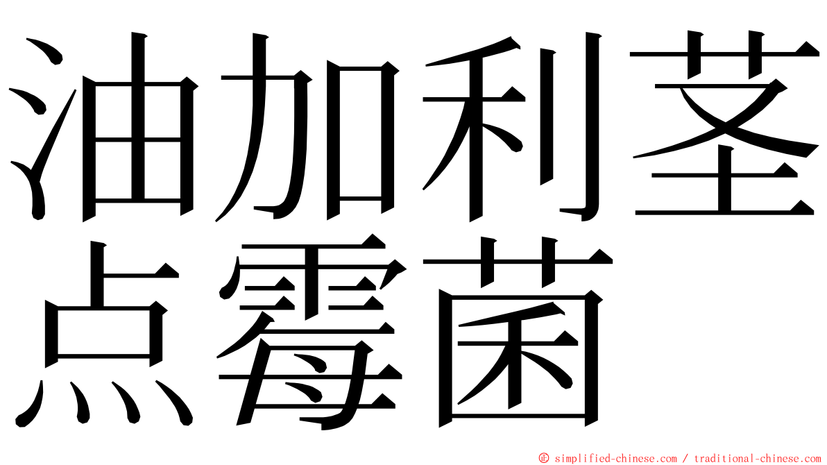 油加利茎点霉菌 ming font