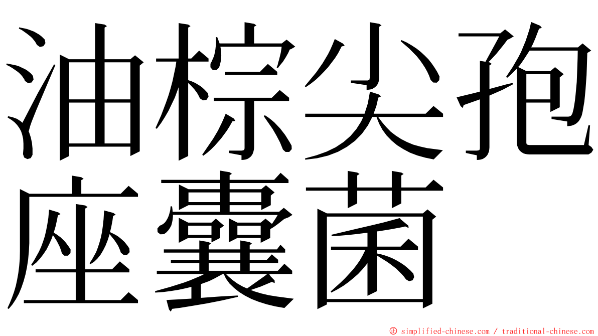 油棕尖孢座囊菌 ming font