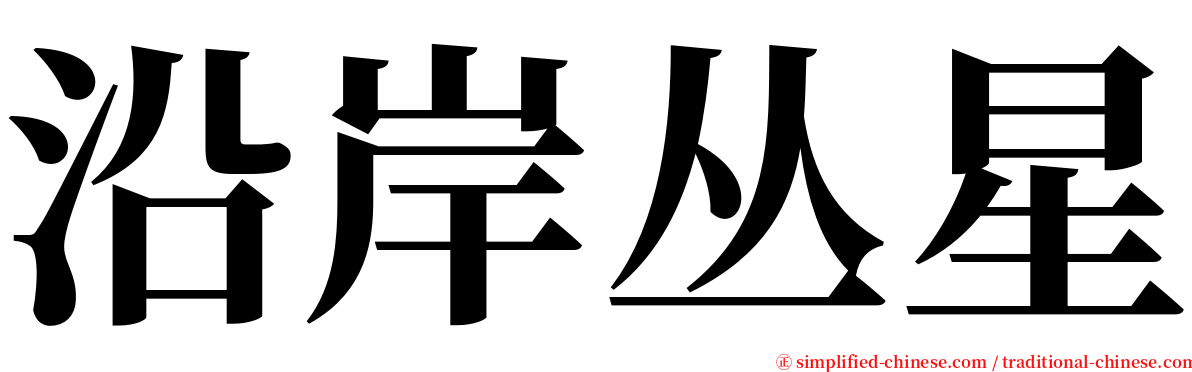 沿岸丛星 serif font