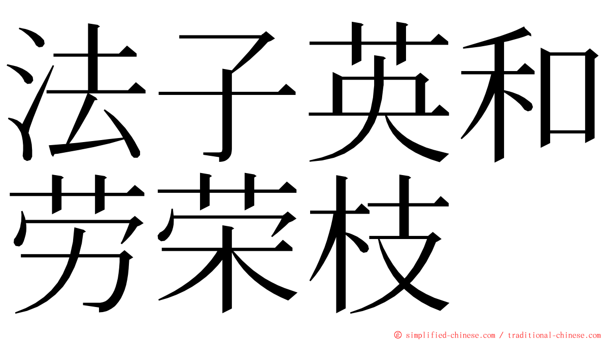法子英和劳荣枝 ming font