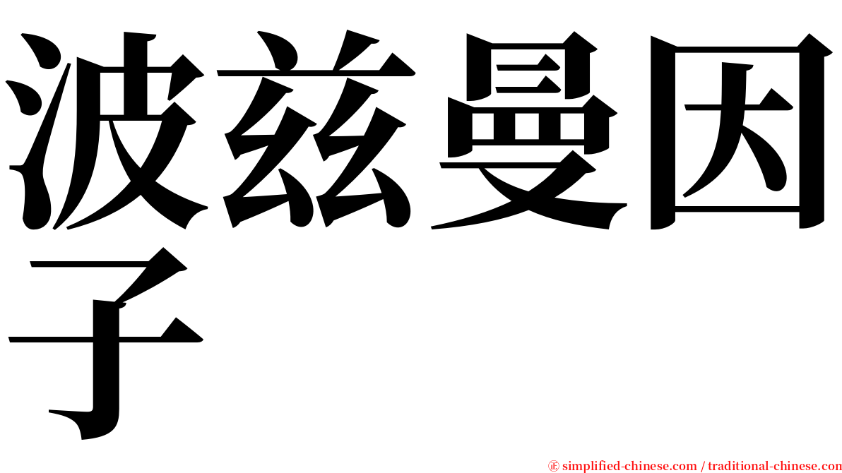 波兹曼因子 serif font