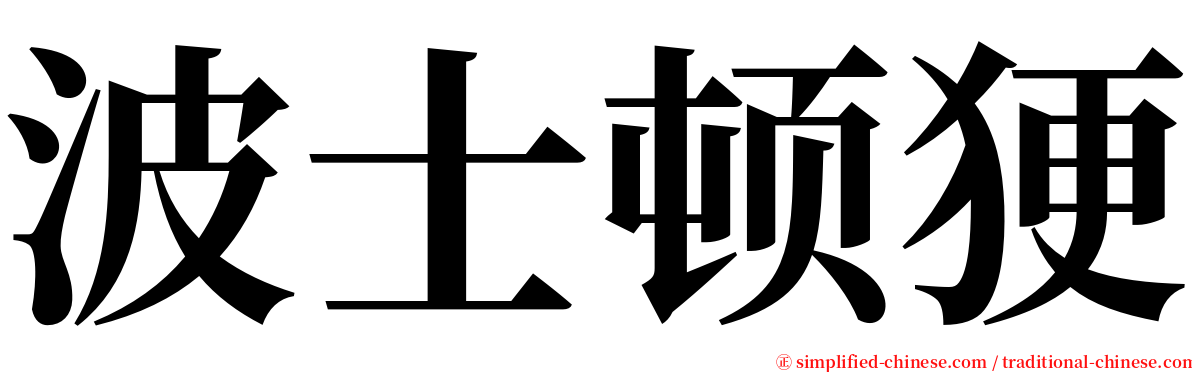 波士顿㹴 serif font