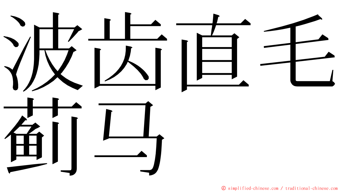 波齿直毛蓟马 ming font