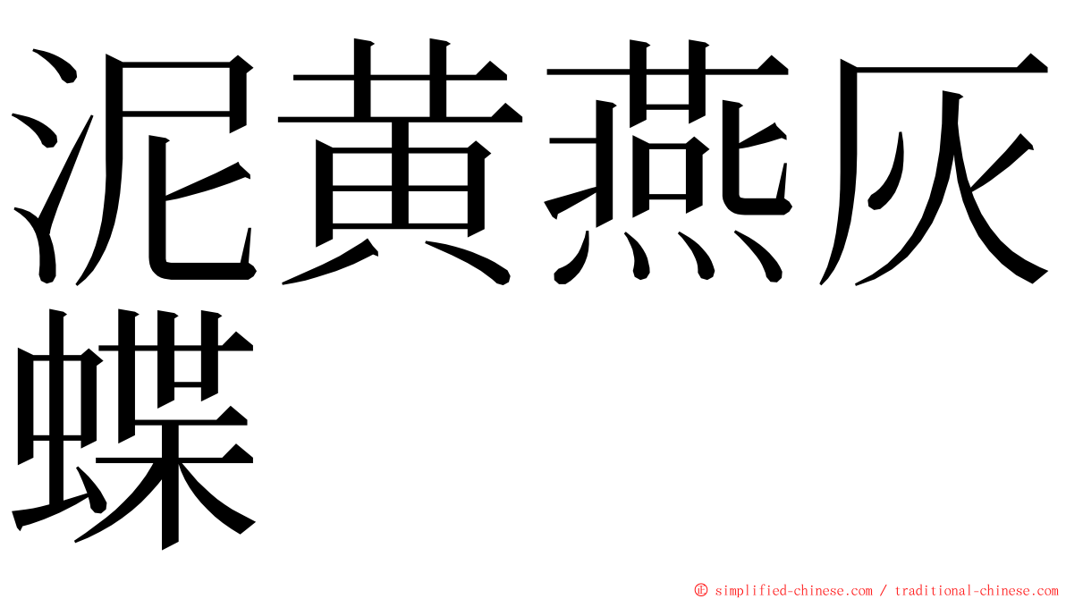 泥黄燕灰蝶 ming font