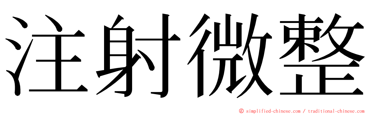 注射微整 ming font