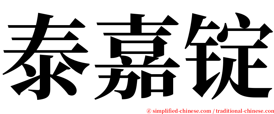 泰嘉锭 serif font