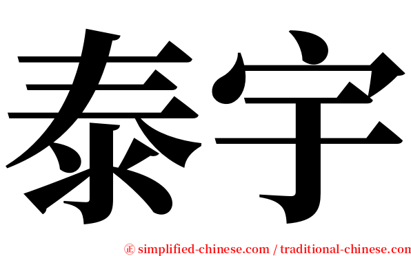 泰宇 serif font