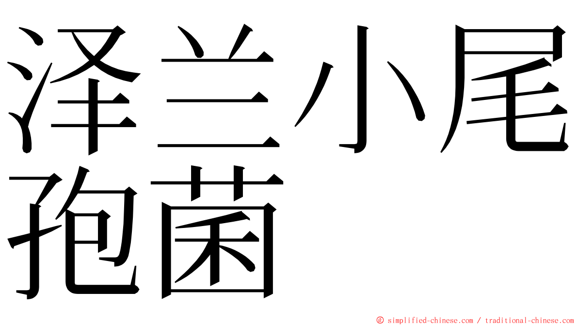 泽兰小尾孢菌 ming font