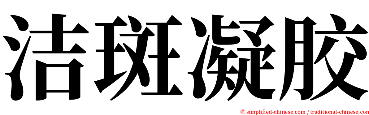 洁斑凝胶 serif font