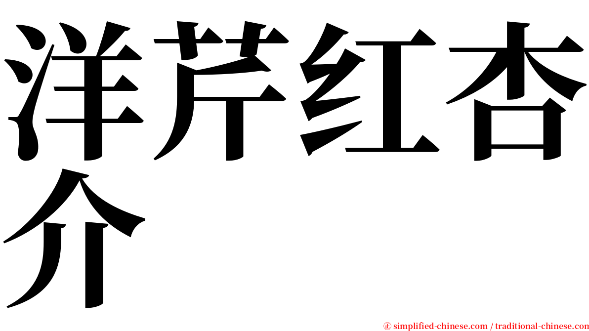 洋芹红杏介 serif font