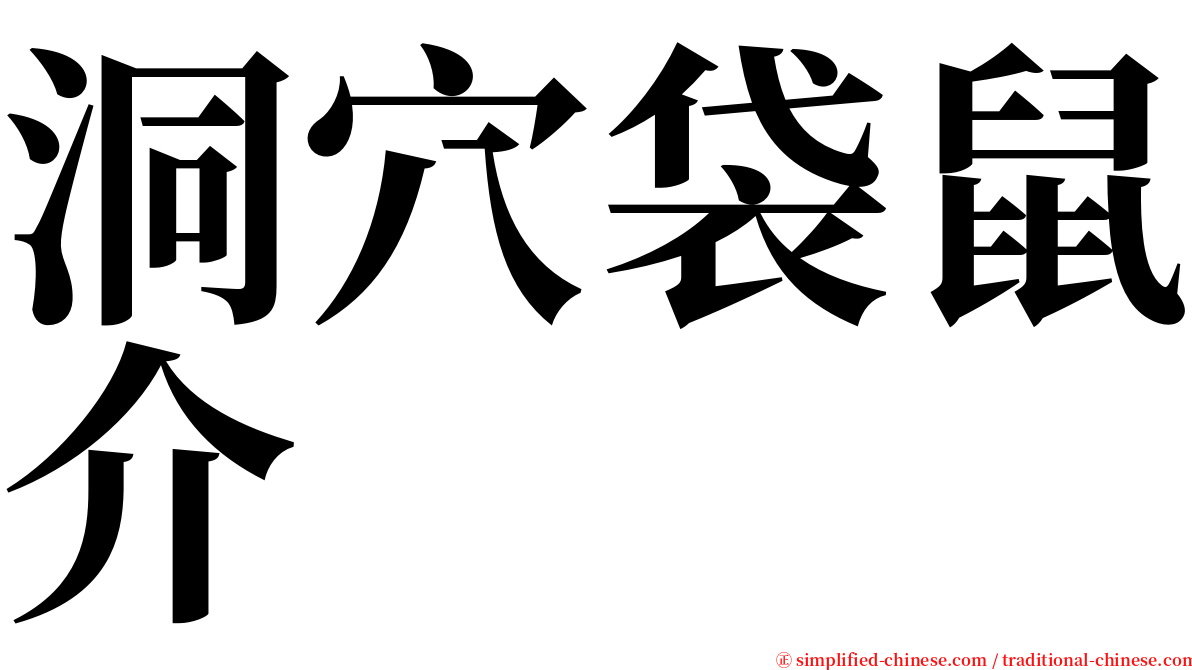 洞穴袋鼠介 serif font