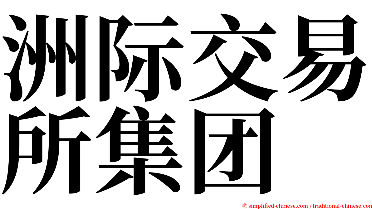 洲际交易所集团 serif font