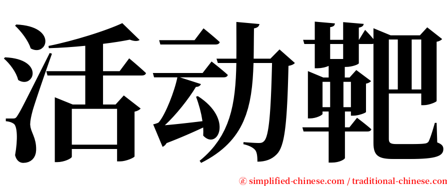 活动靶 serif font