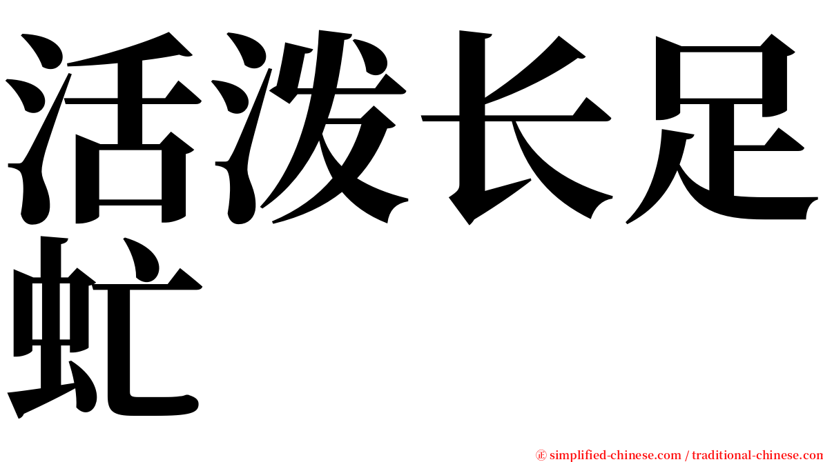 活泼长足虻 serif font