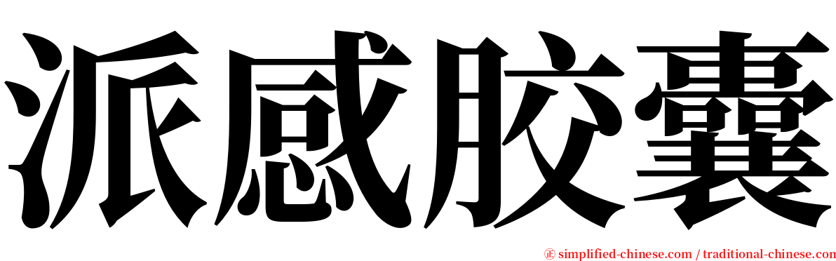 派感胶囊 serif font