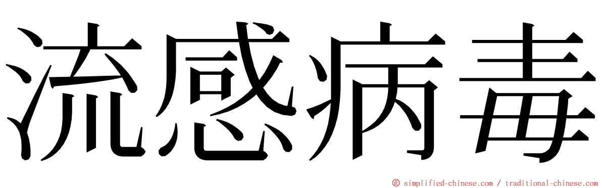 流感病毒 ming font