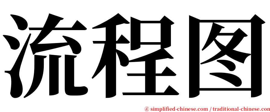 流程图 serif font