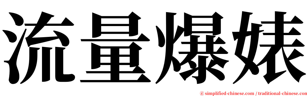 流量爆婊 serif font