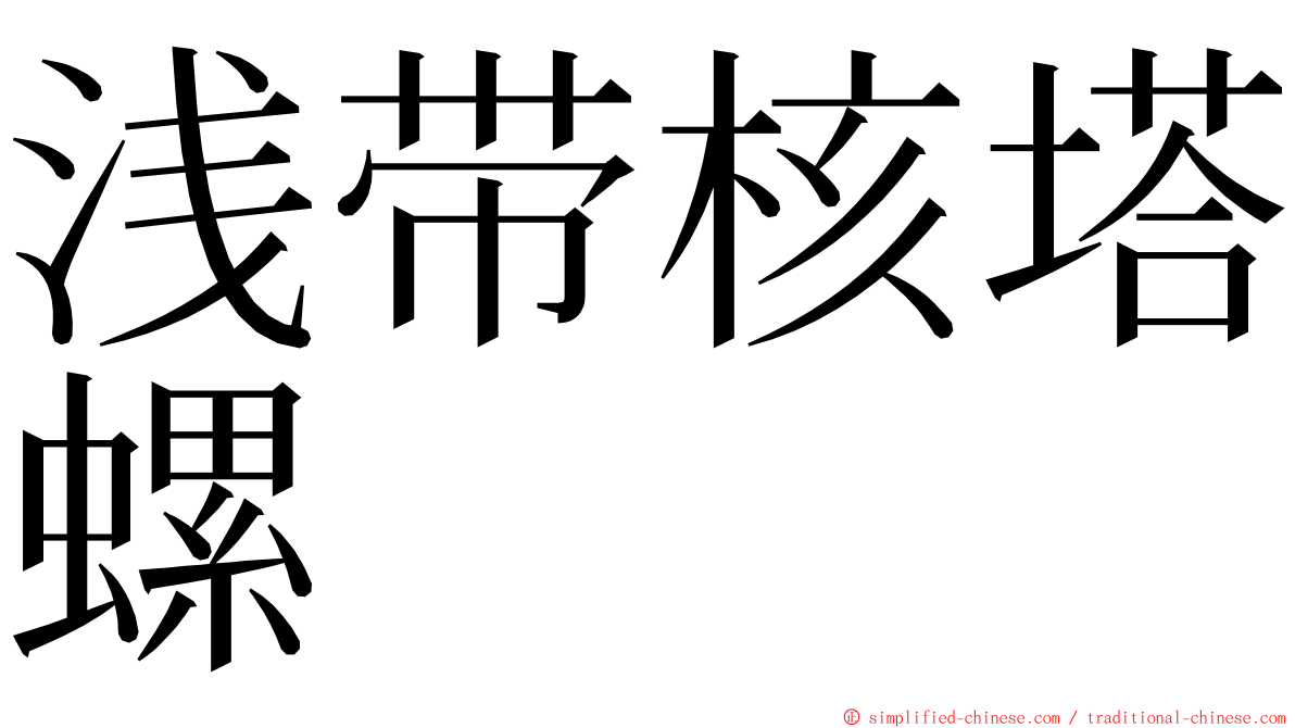 浅带核塔螺 ming font