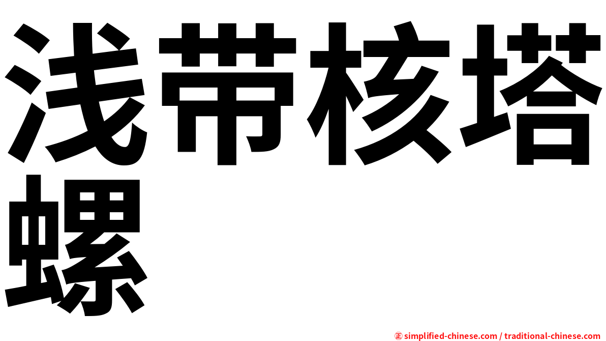 浅带核塔螺