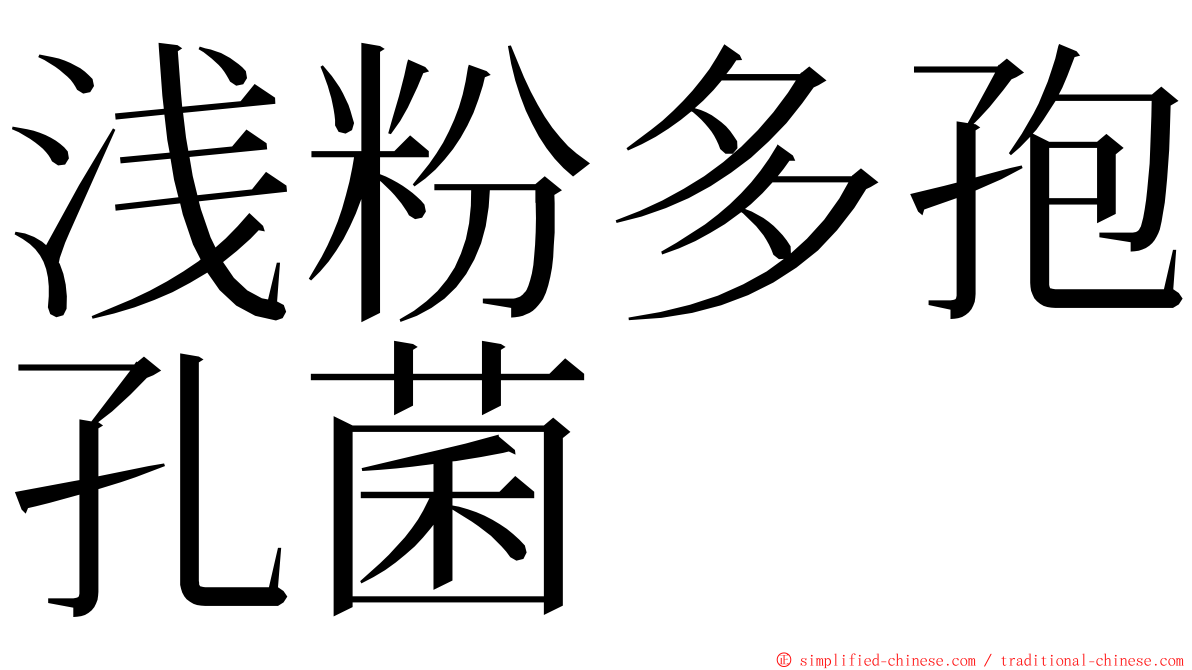 浅粉多孢孔菌 ming font