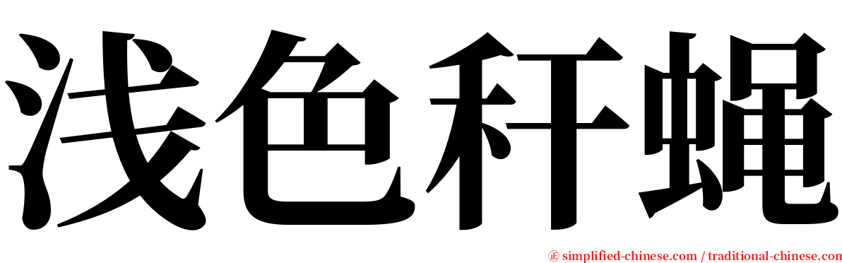 浅色秆蝇 serif font