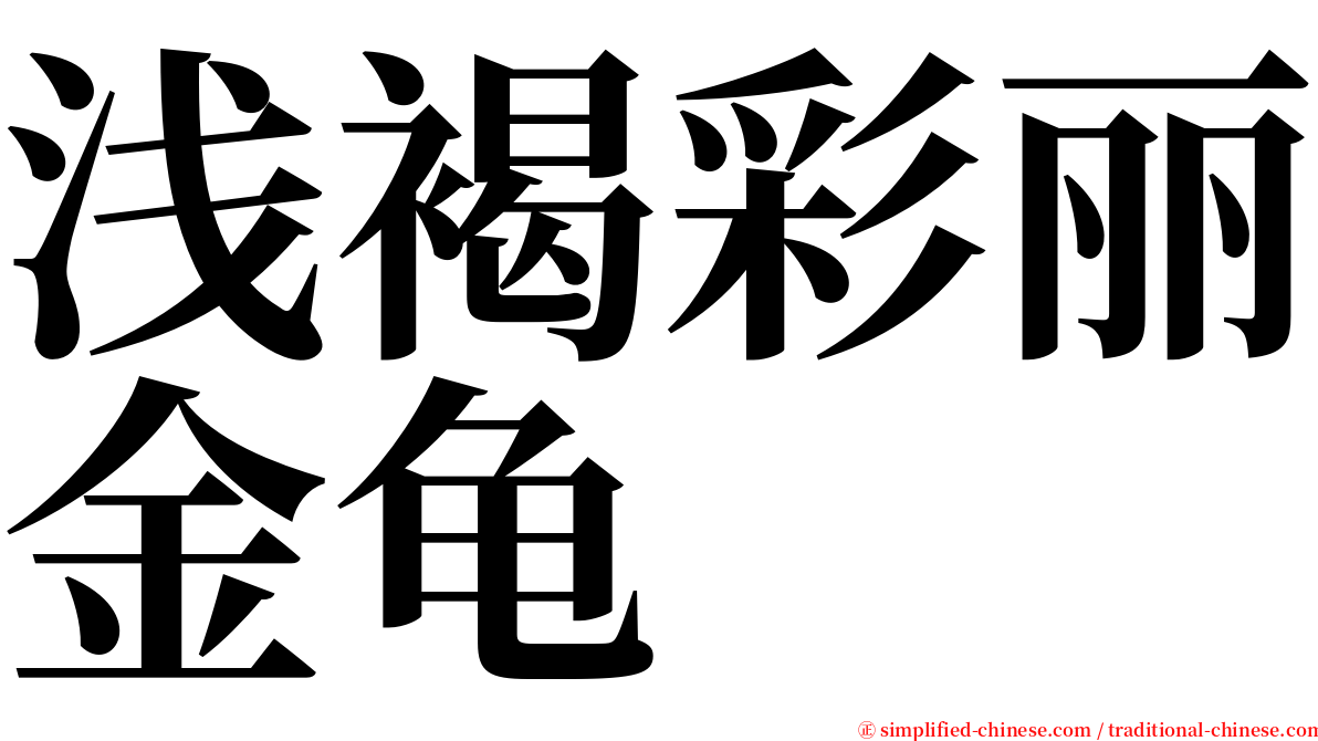 浅褐彩丽金龟 serif font