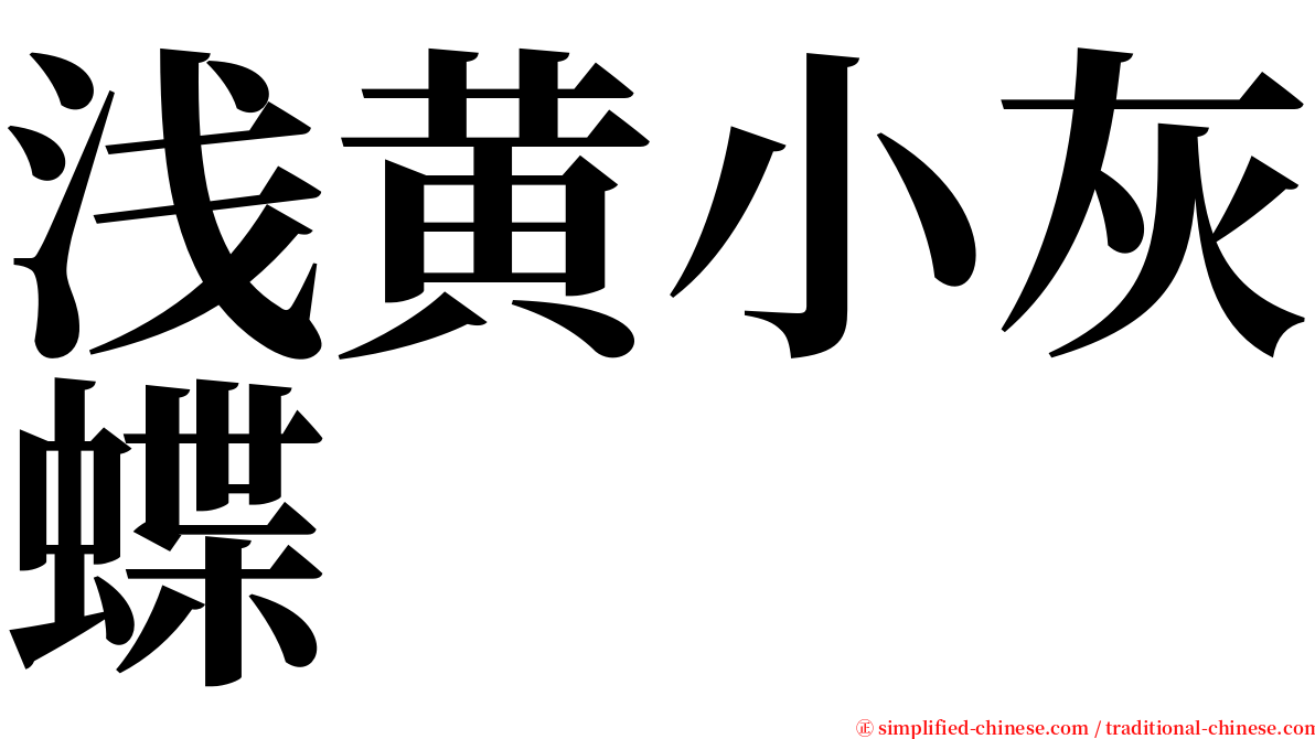 浅黄小灰蝶 serif font