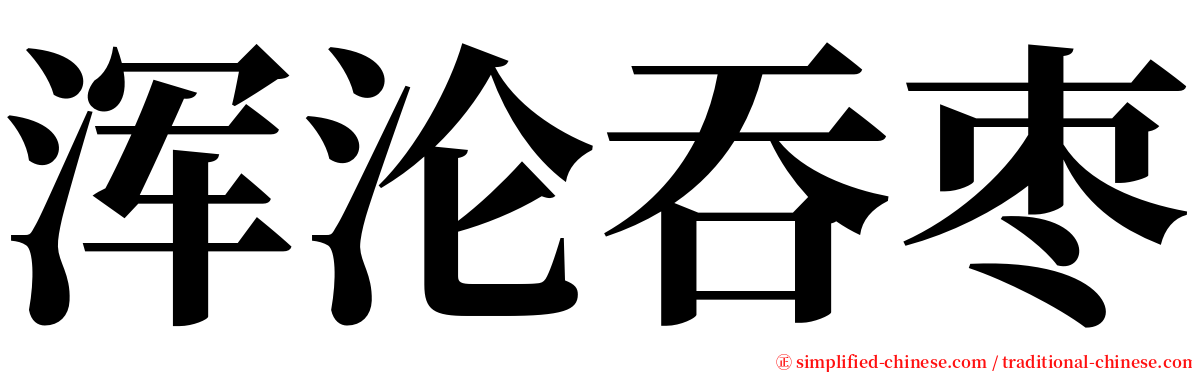 浑沦吞枣 serif font