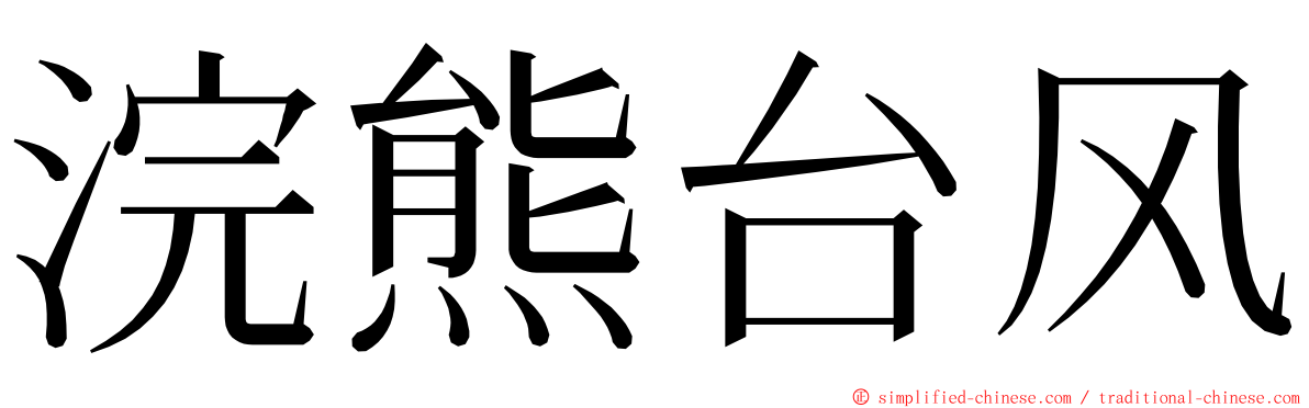 浣熊台风 ming font